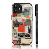 Collage Glass Phone Back Case For iPhone 11