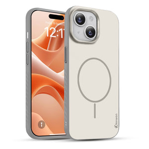 Karwan MagEaze iPhone 15 Case Stone Grey - Premium Matte Finish Slim Back Cover India