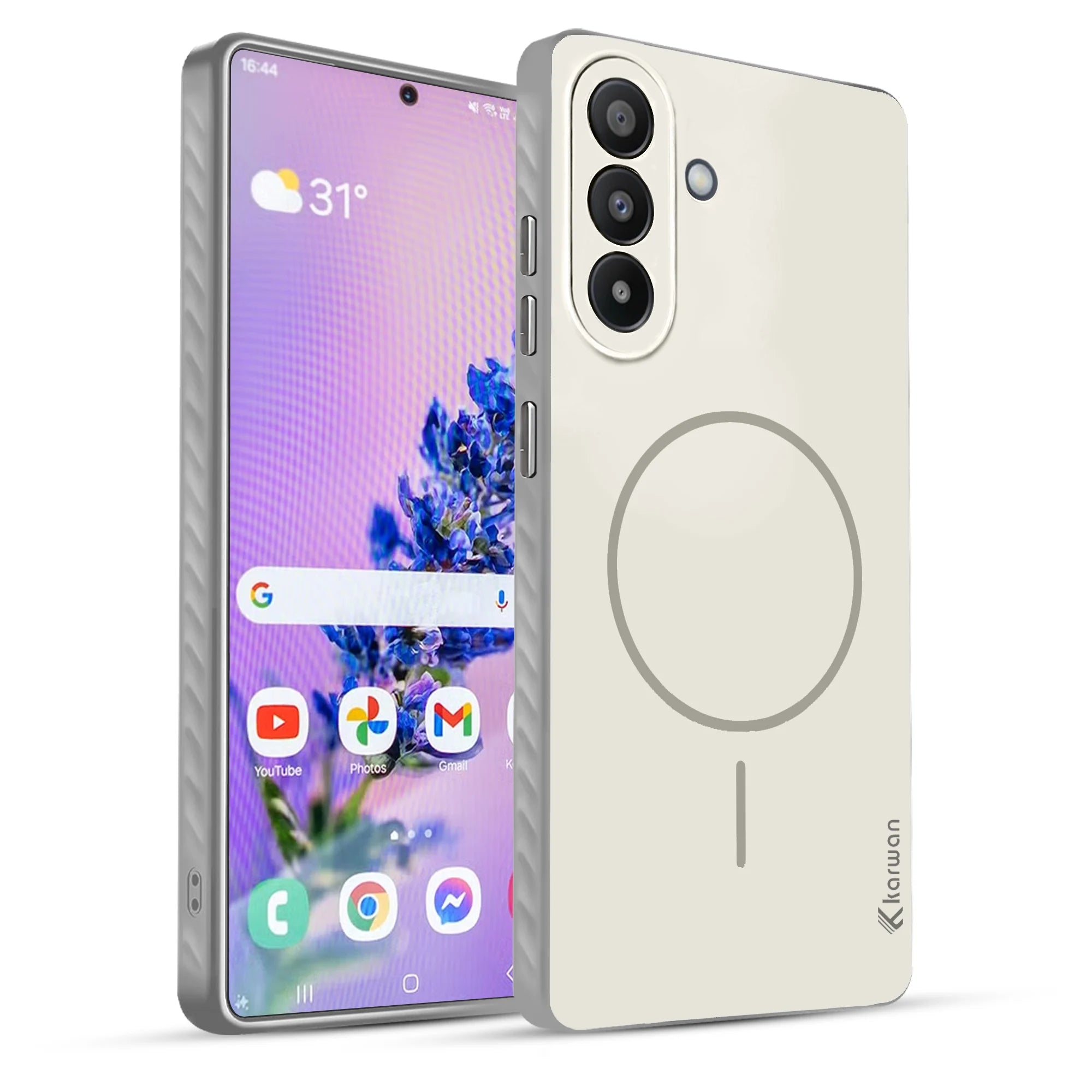 Karwan Matte MagEaze Samsung Galaxy A55 Case Stone Grey - Slim Drop Protection Cover India