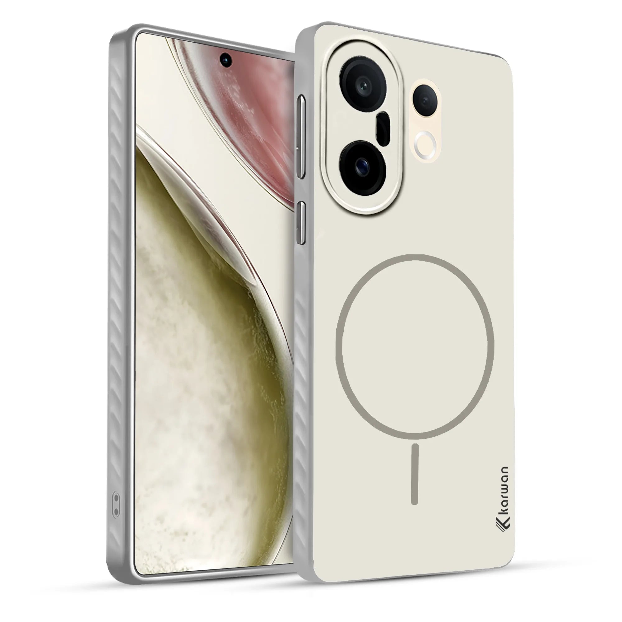 Karwan Matte MagEaze Vivo X200FE Case Stone Grey - Slim Drop Protection Cover India