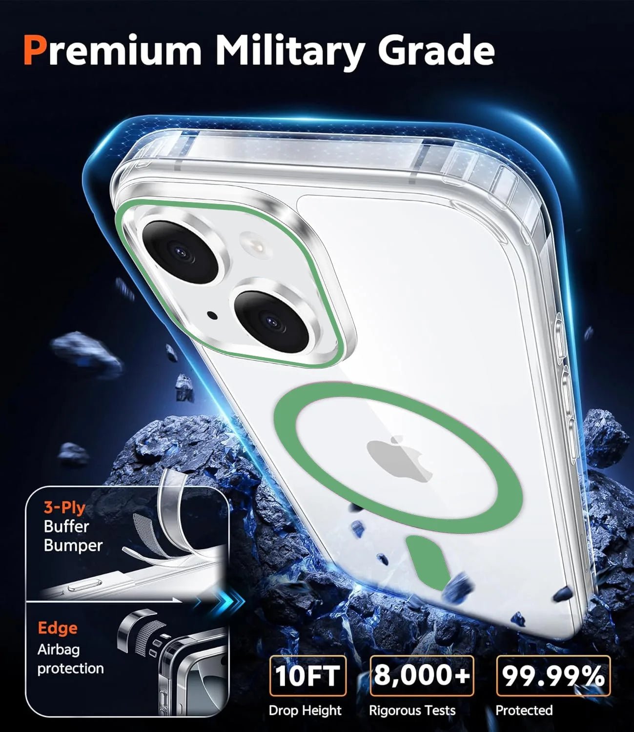Karwan MagSafe iPhone 14 Case – Strong Magnetic Transparent Cover – India