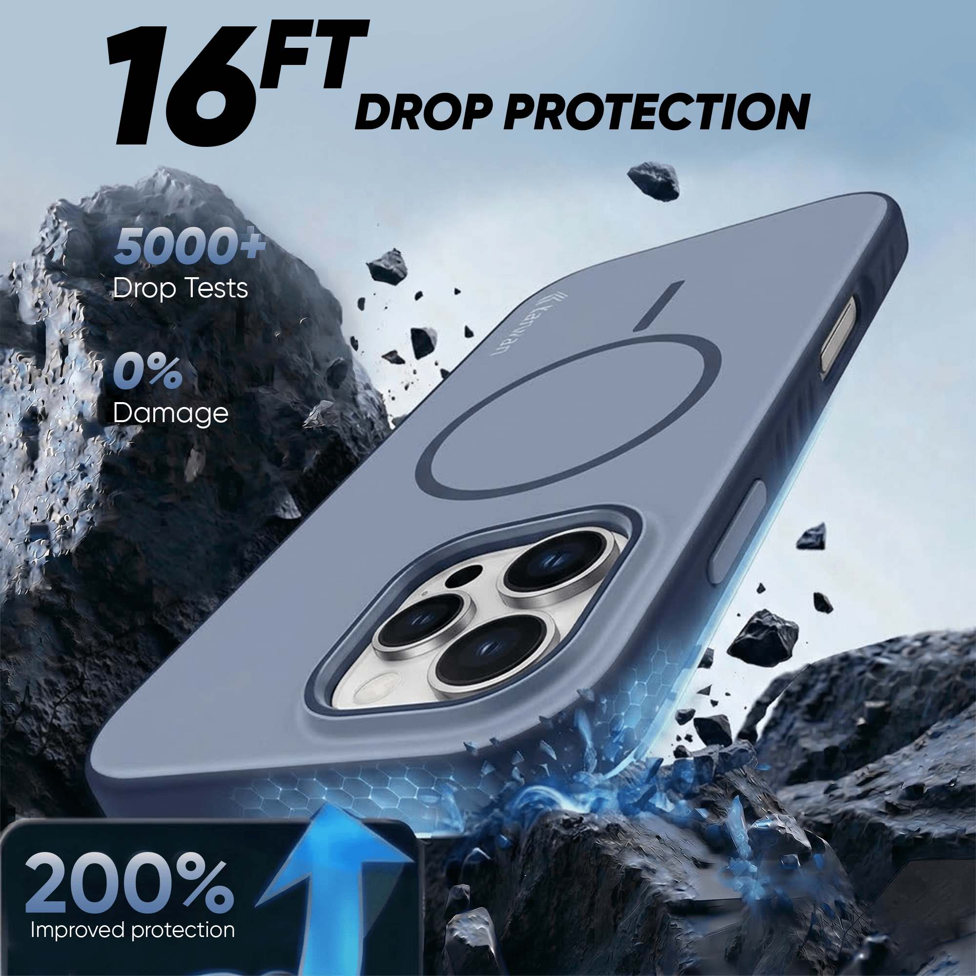 Karwan MagEaze iPhone 16 Pro MagSafe Case - Triple Camera Protection Slim Cover ₹499