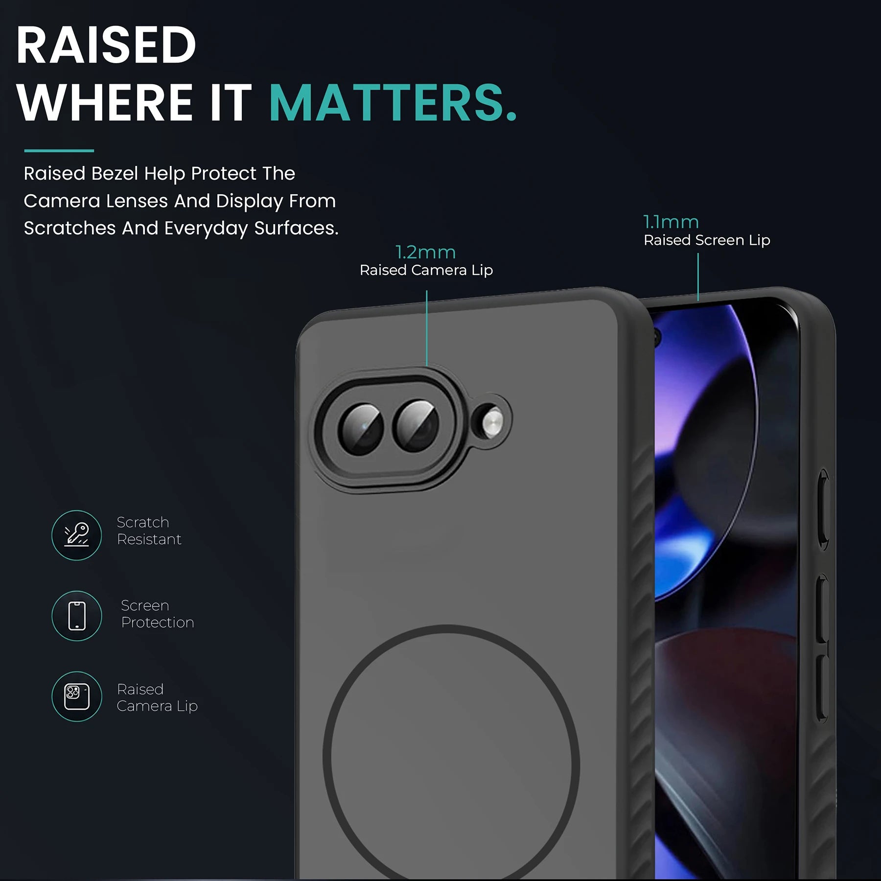 KARWAN D-GRIP MAGEAZE CASE Cover For Compatible With Google Pixel 9A
