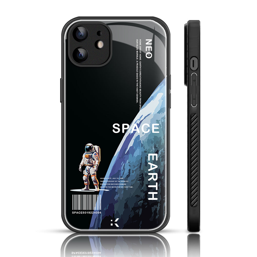 Space Series Glass Phone Back Case For iPhone 12 - Karwan