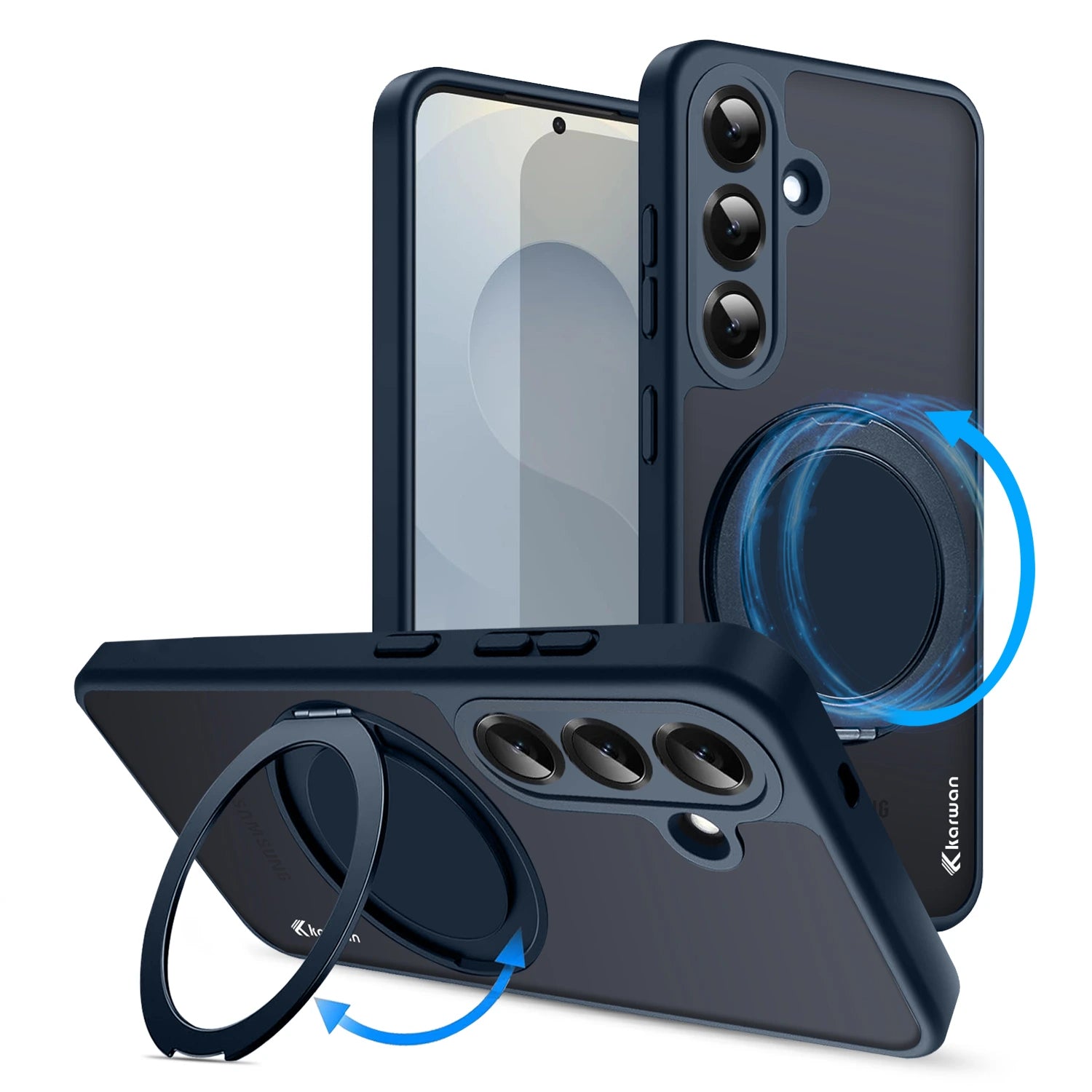 Karwan GhostRing MagSafe Rotating Ring Stand Case For Samsung Galaxy S23 Fe