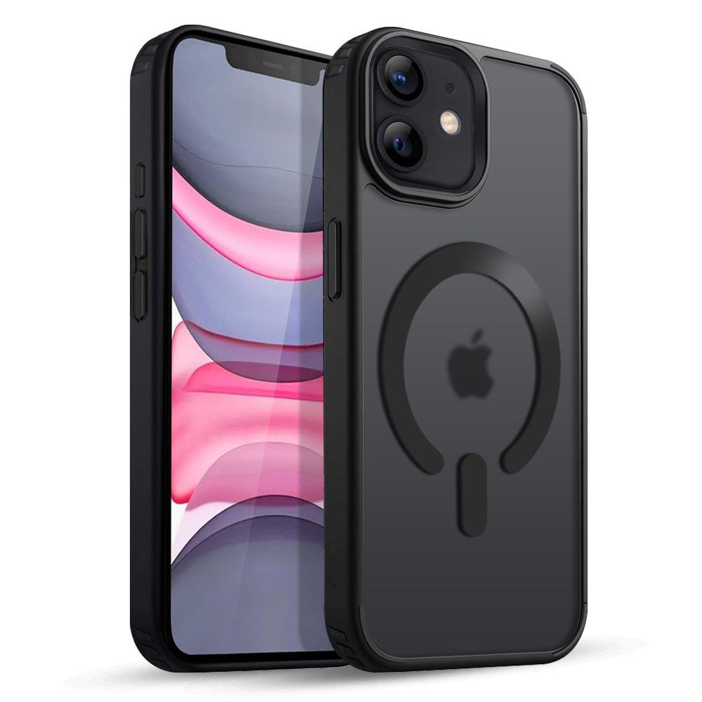 Black MagSafe Matte Back Case For iPhone 11- Slim, Shockproof, Stylish