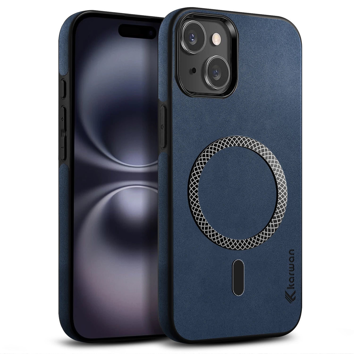Karwan Signature Leather Mobile Case For iPhone 15 Plus