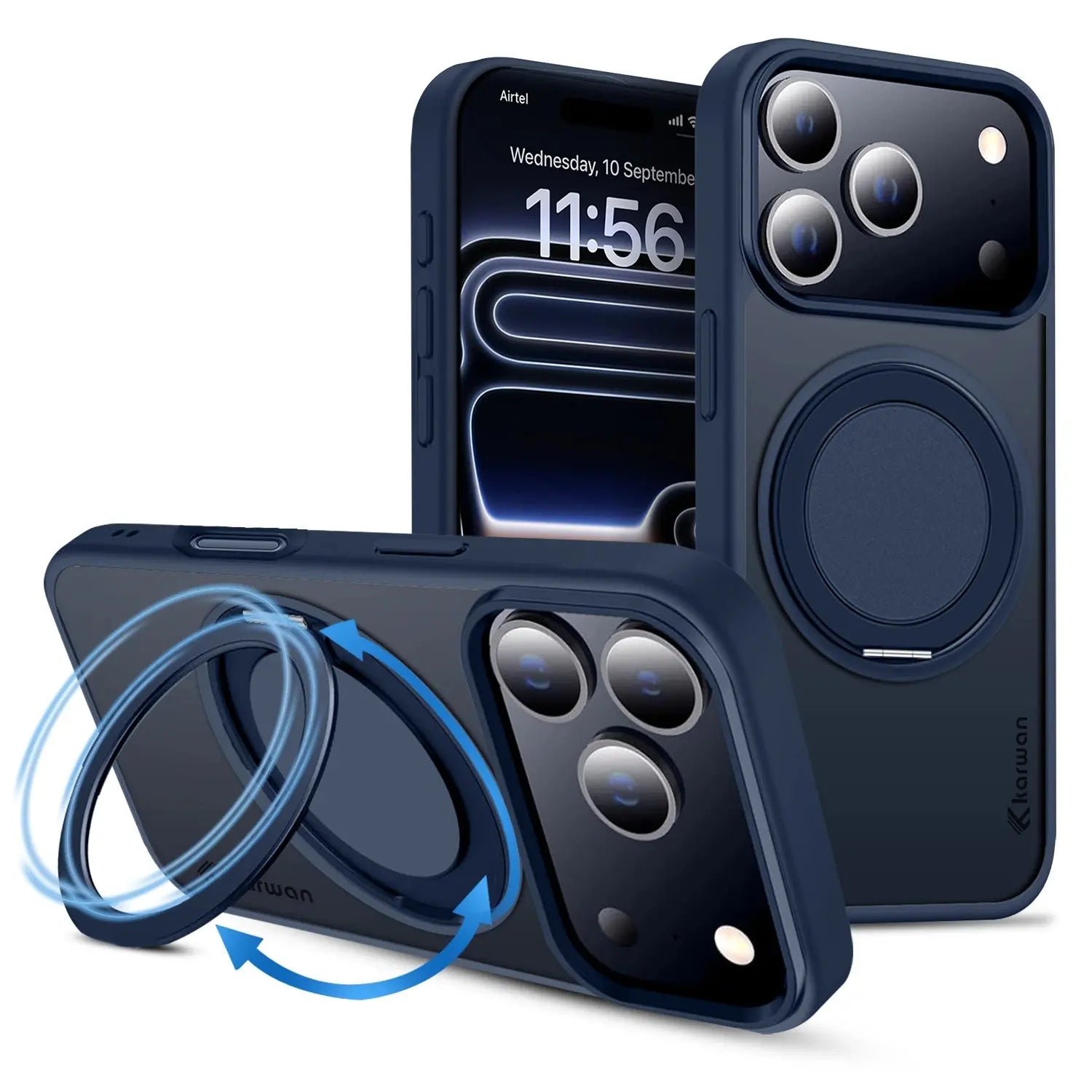 Karwan GhostRing MagSafe Rotating Ring Stand Case For iPhone 17 Pro Max - Karwan