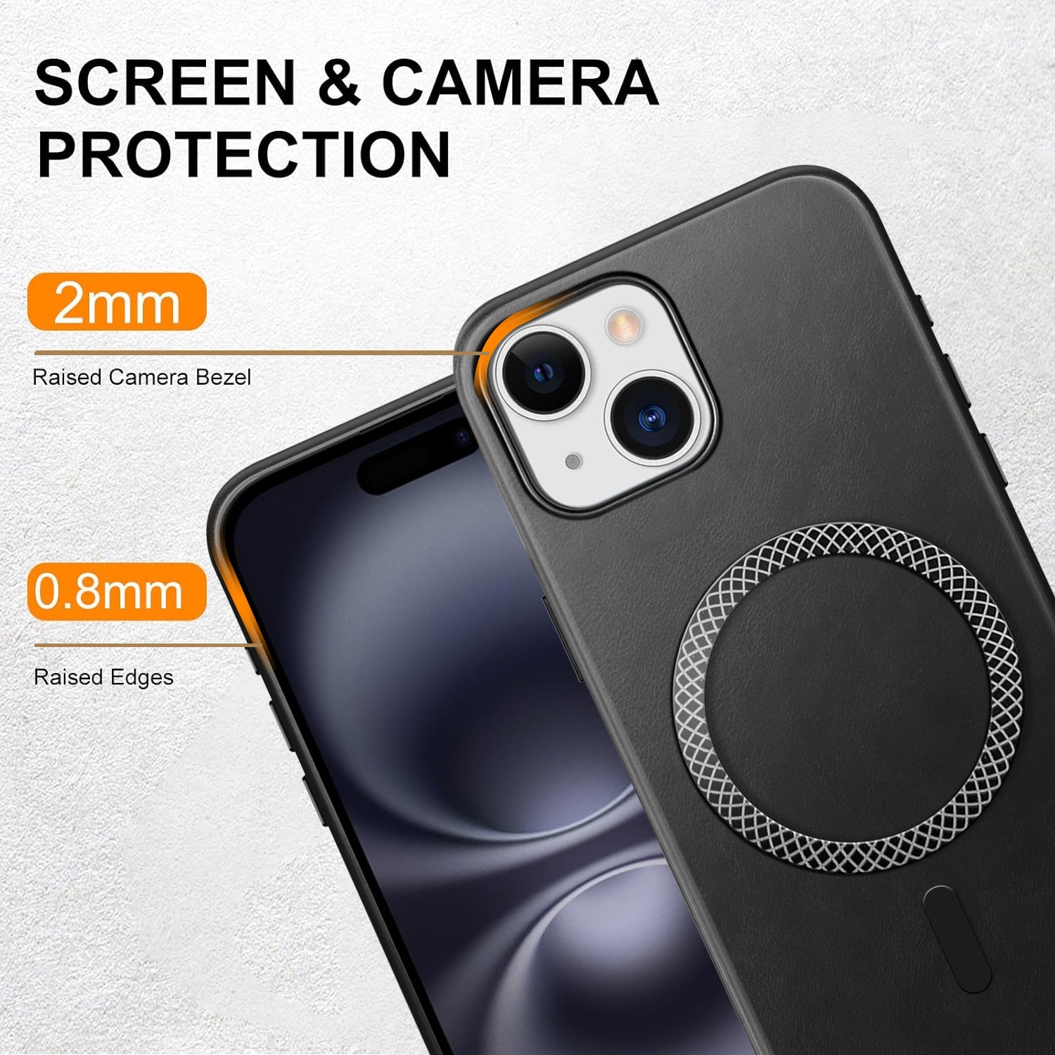 Karwan Signature Leather Mobile Case For iPhone 13