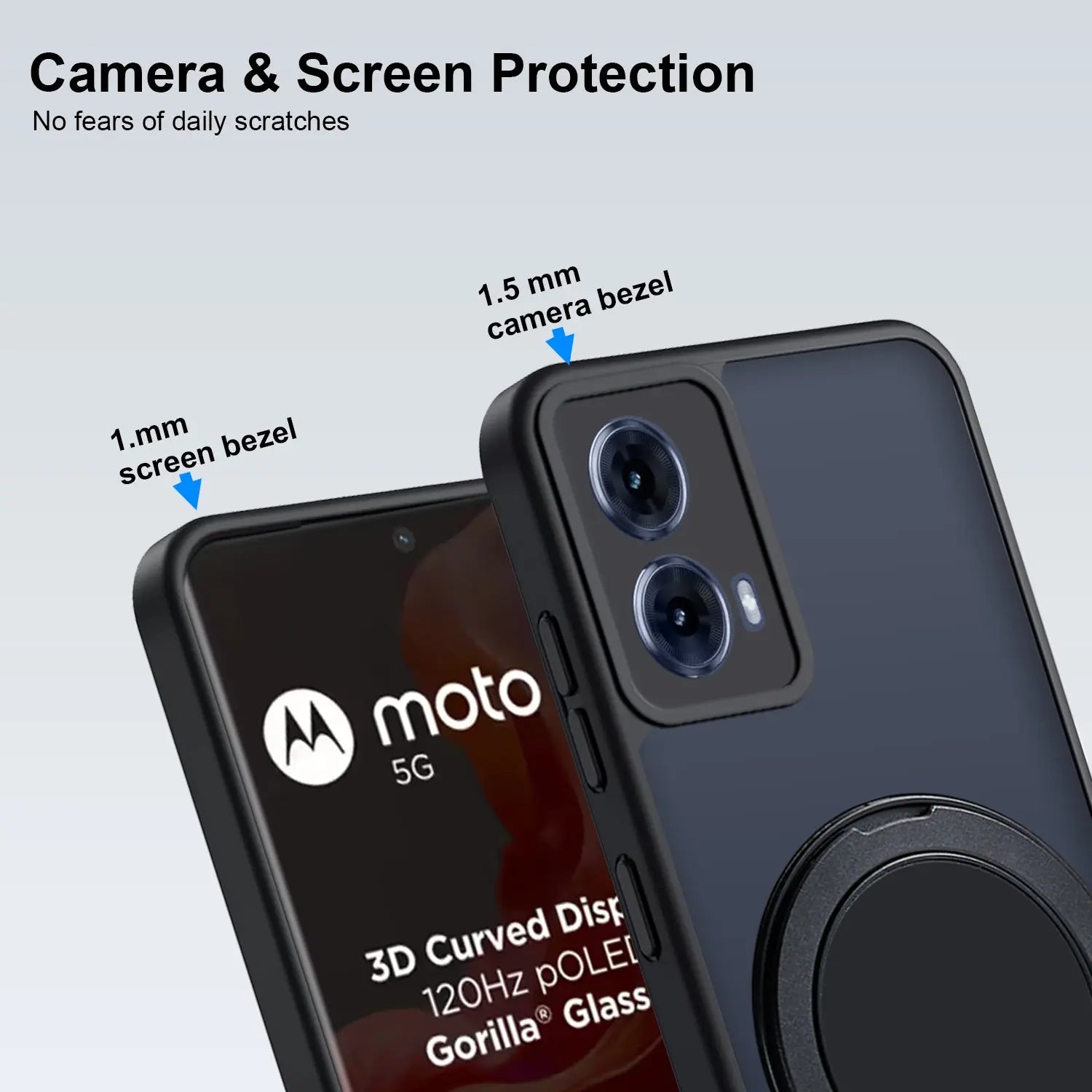 Karwan GhostRing MagSafe Rotating Ring Stand Case For Motorola 50 Fusion Karwan