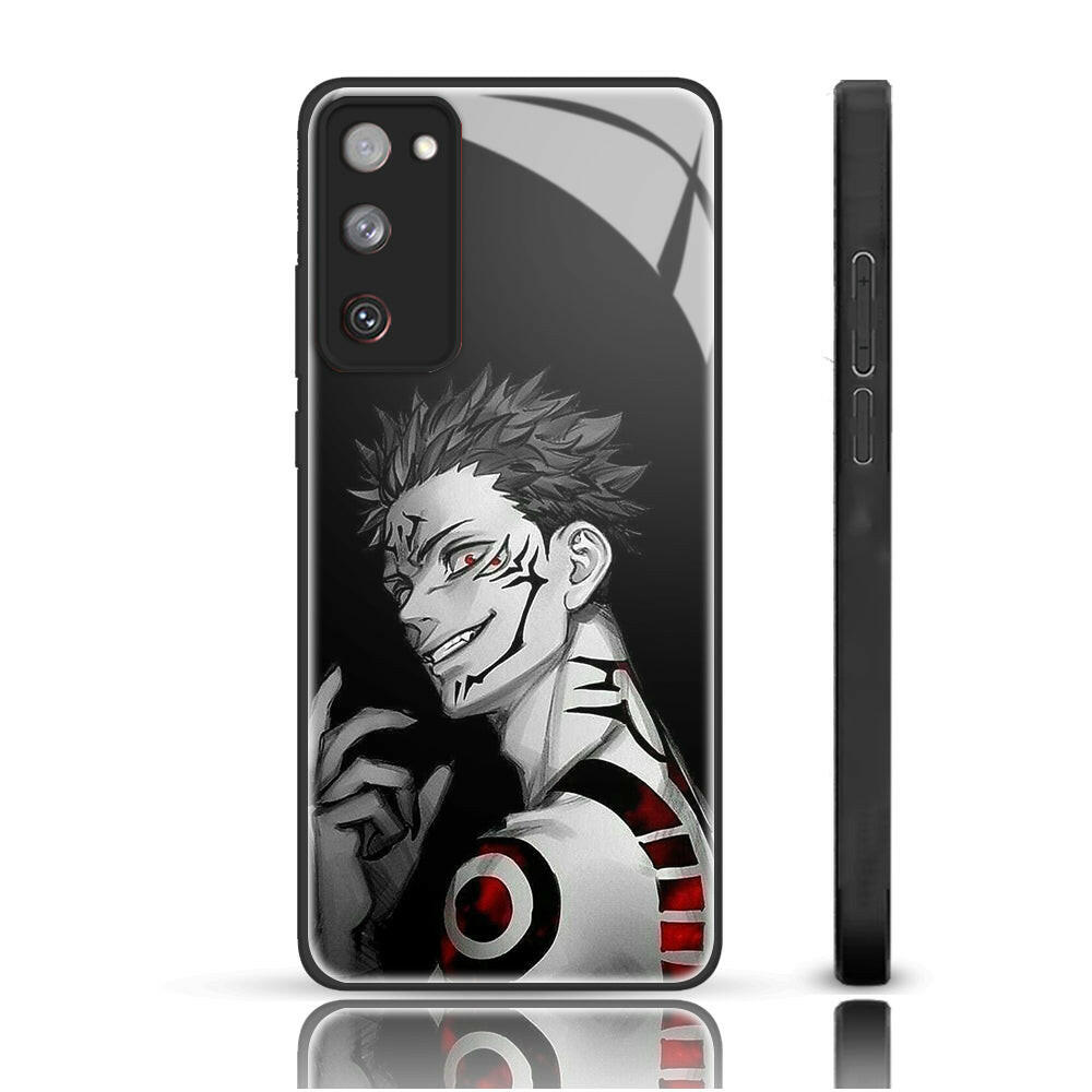 Anime Glass Phone  Back Case For Samsung S23 Plus.