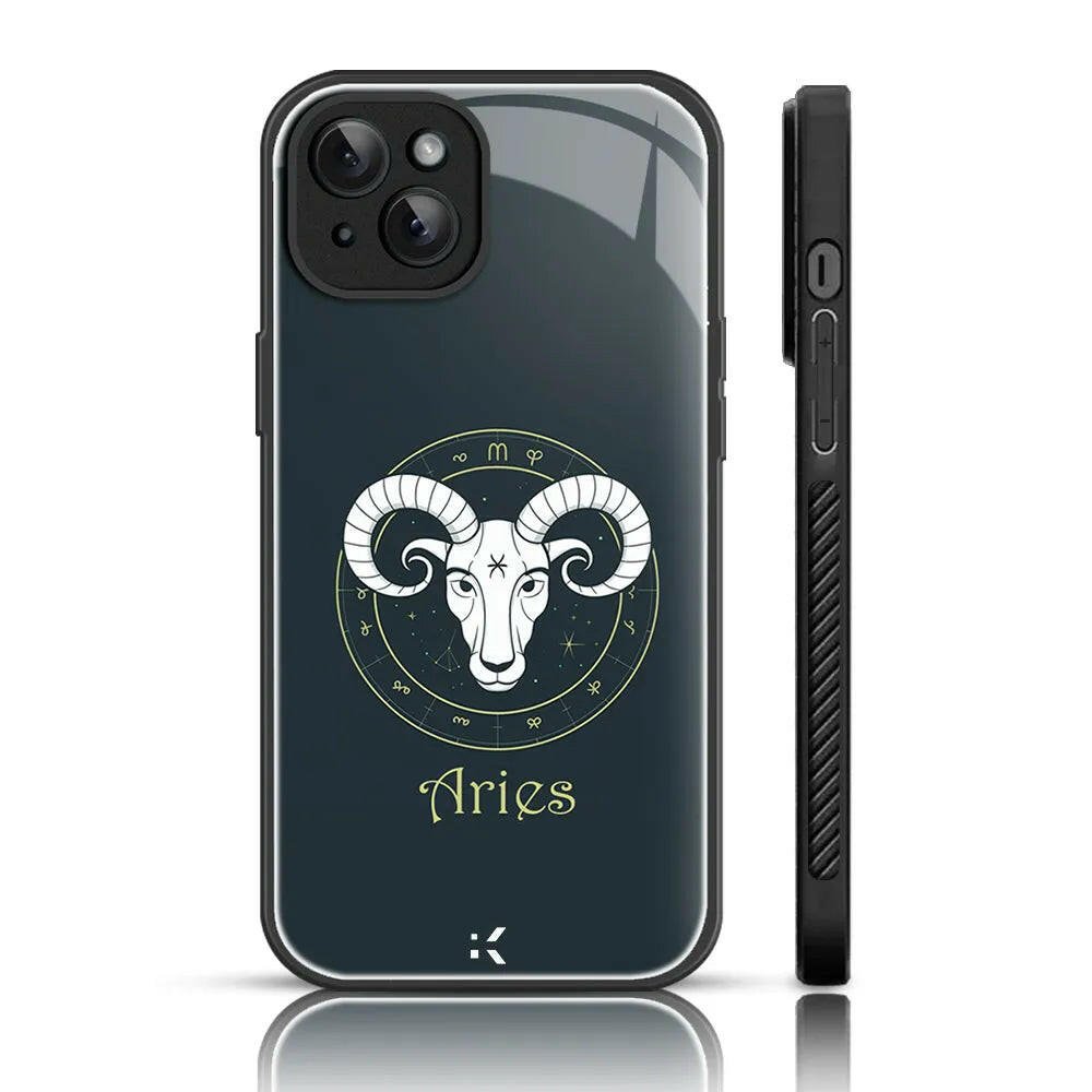 Zodiac Sign Glass Phone Back Case For iPhone 13