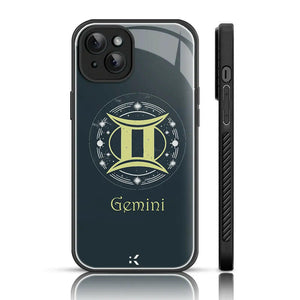 Karwan Zodiac Sign  Glass Phone Back Case For iPhone 15 Karwan iphone 15