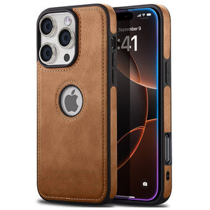 Pu Leather Back Cover for Apple iPhone 16 Pro Max