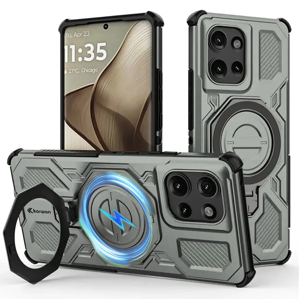 Karwan Vanguard Rugged Kickstand MagSafe Case for Motorola Edge 50