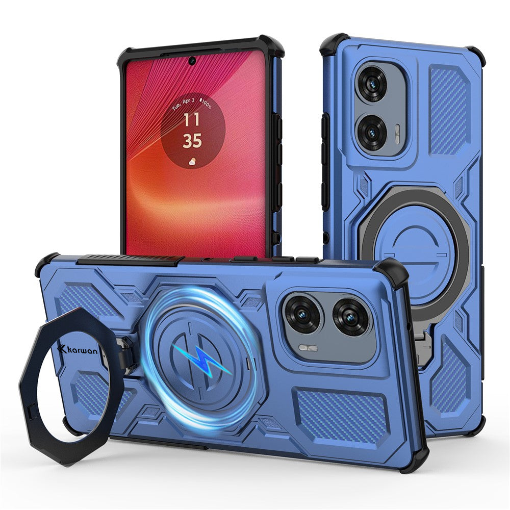 Karwan Vanguard Rugged Kickstand  MagSafe Case for Motorola Edge 50 Fusion