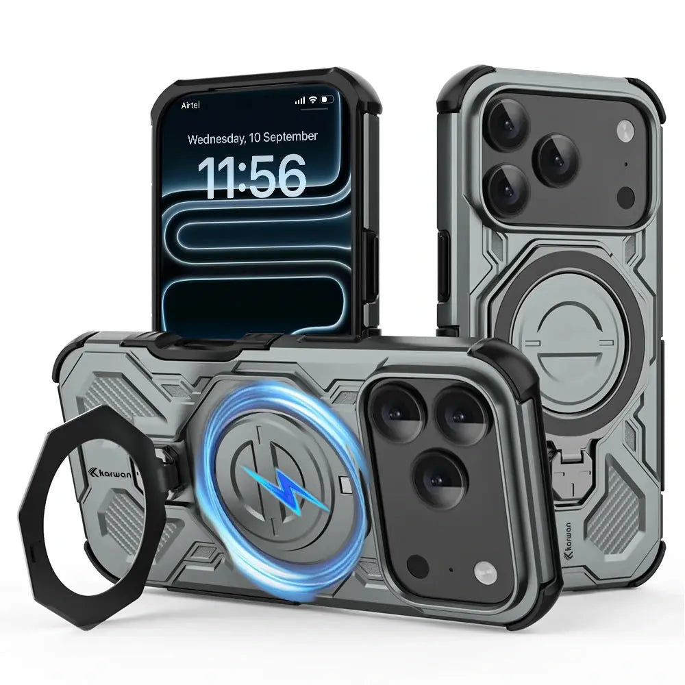 Karwan Vanguard Rugged Kickstand MagSafe Case for iPhone 17 Pro Max - Karwan