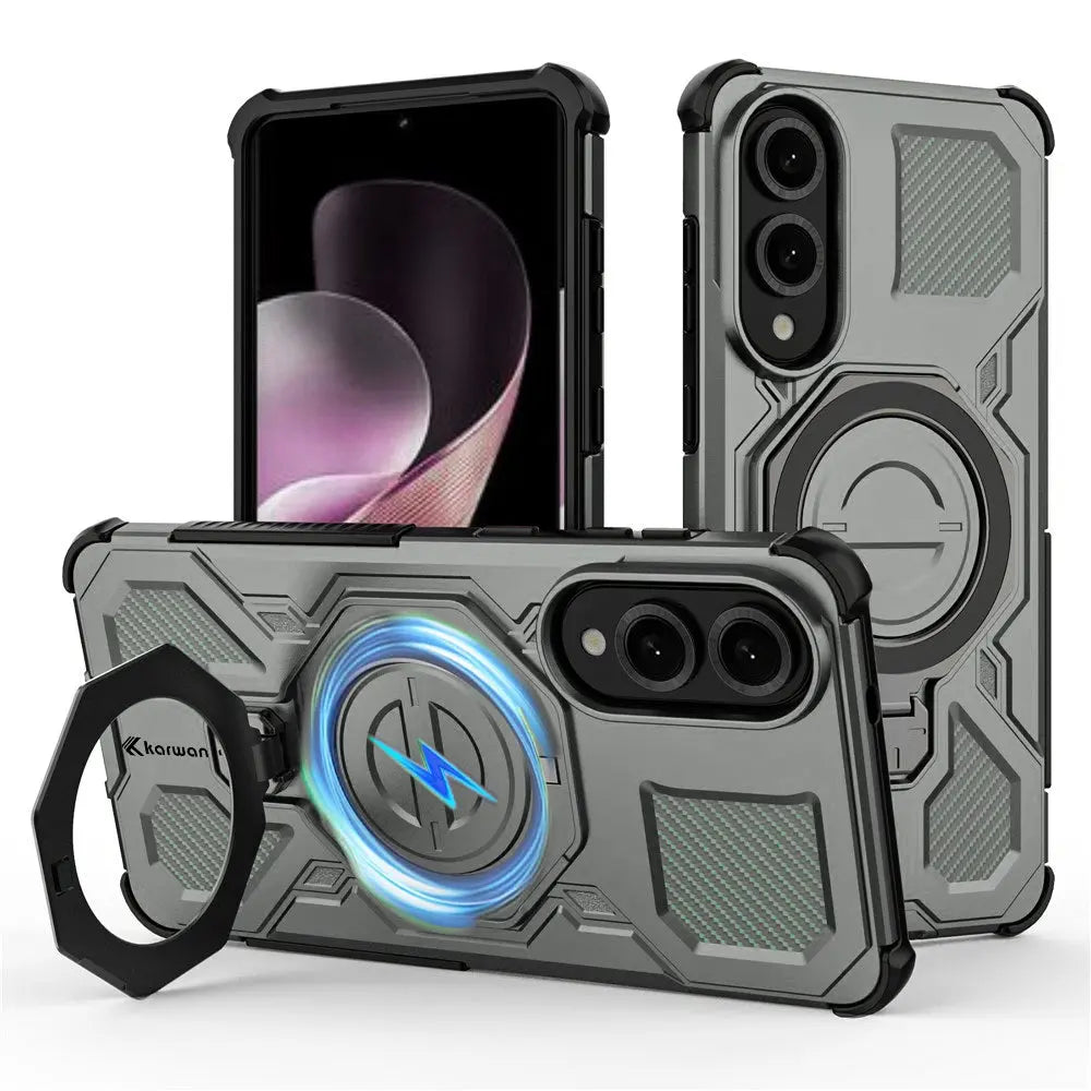 Karwan Vanguard Rugged Kickstand  MagSafe Case for Samsung Galaxy S25 Edge