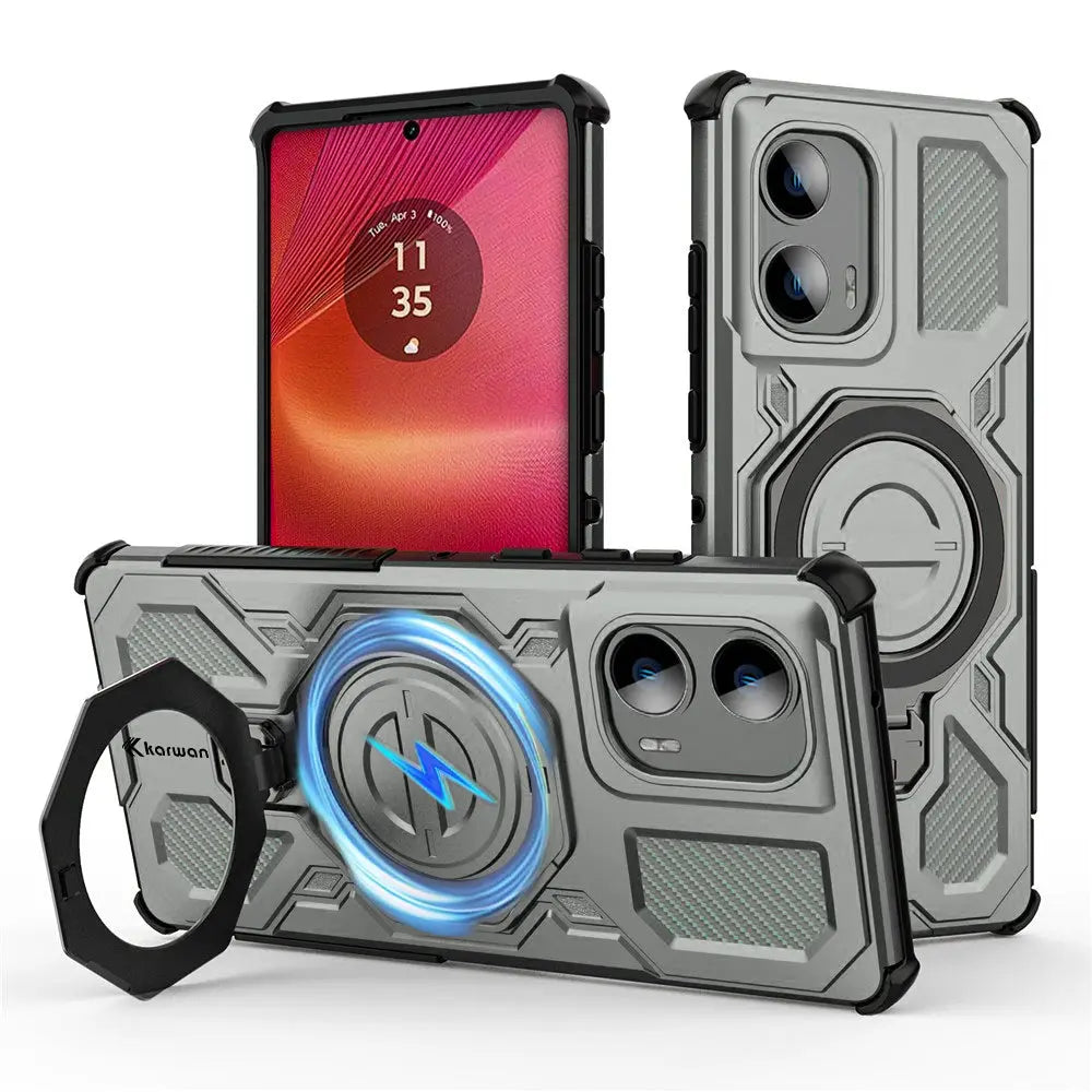 Karwan Vanguard Rugged Kickstand  MagSafe Case for Motorola Edge 50 Fusion