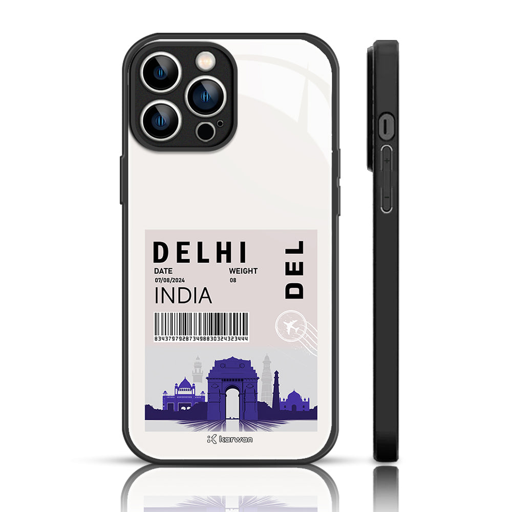 City Name  Glass Phone Back Case For iPhone 15 Pro.