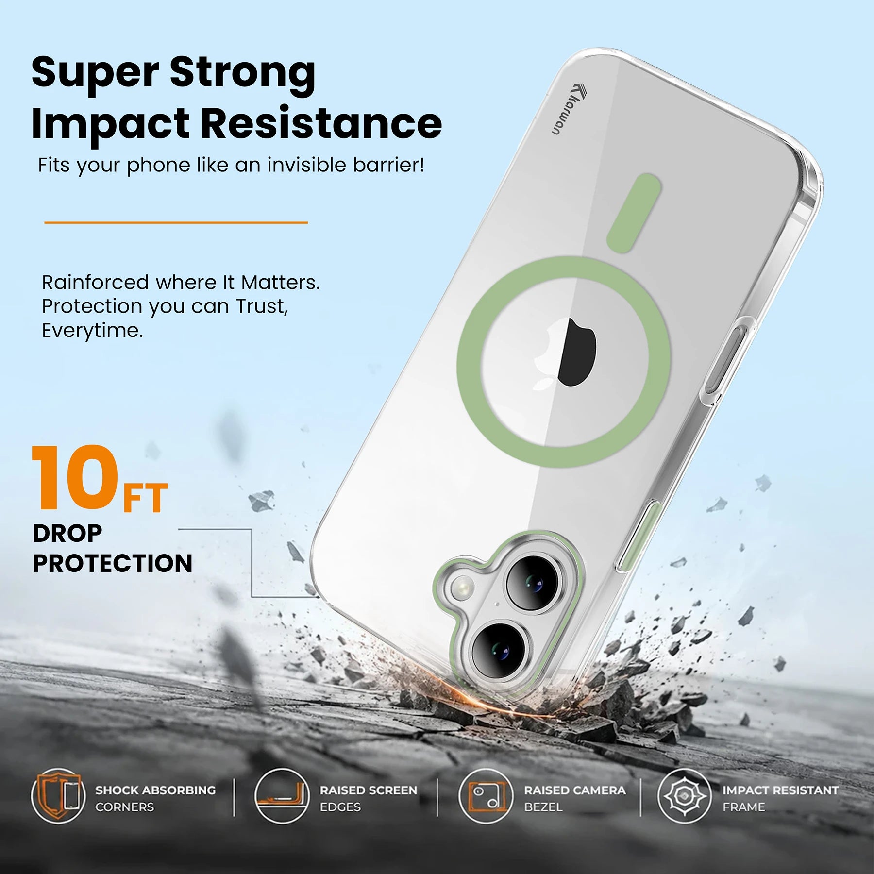 Karwan Magnetic Clear Case for iPhone 16