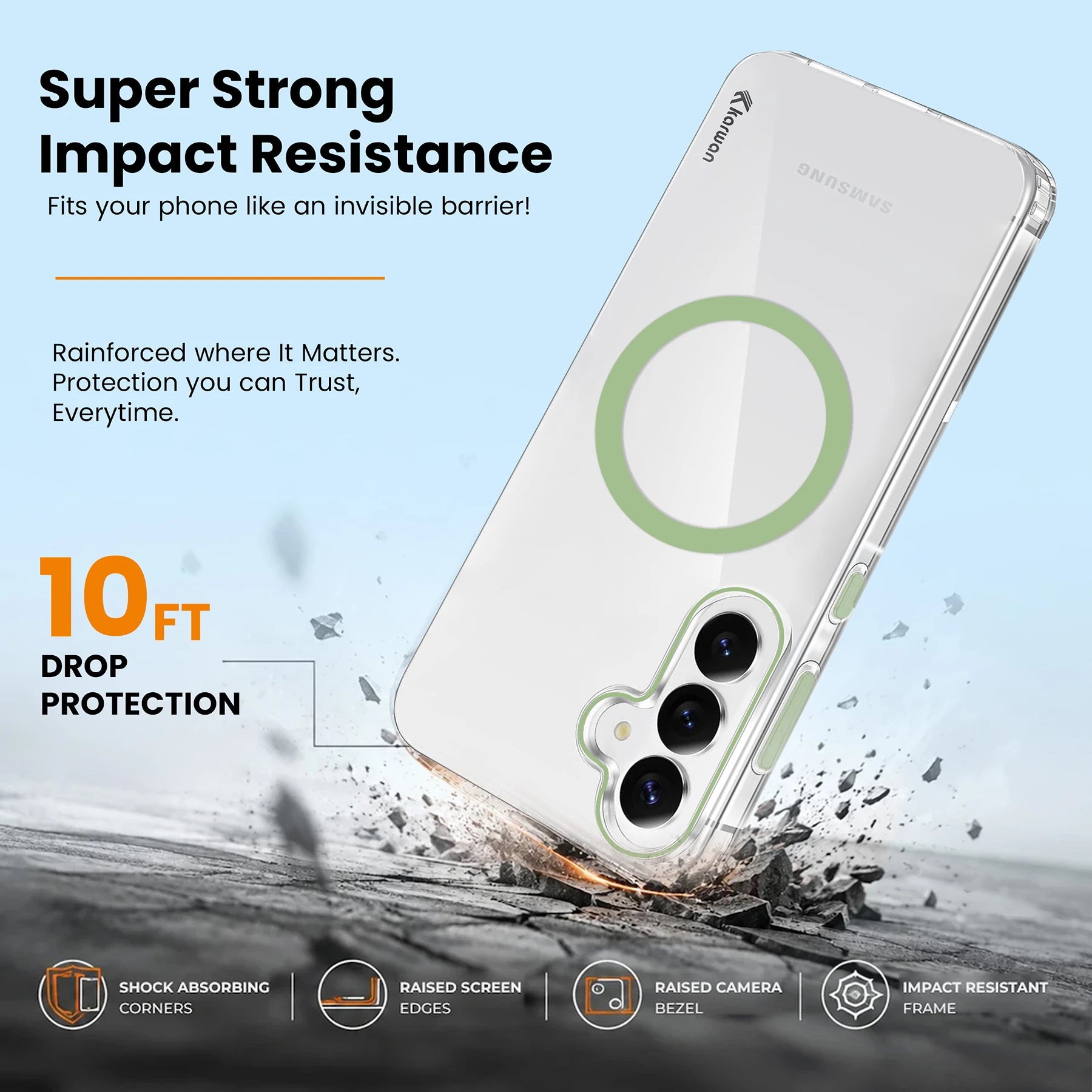 Karwan Magnetic Clear Case for Samsung Galaxy S24 – Anti-Yellowing MagSafe Cover