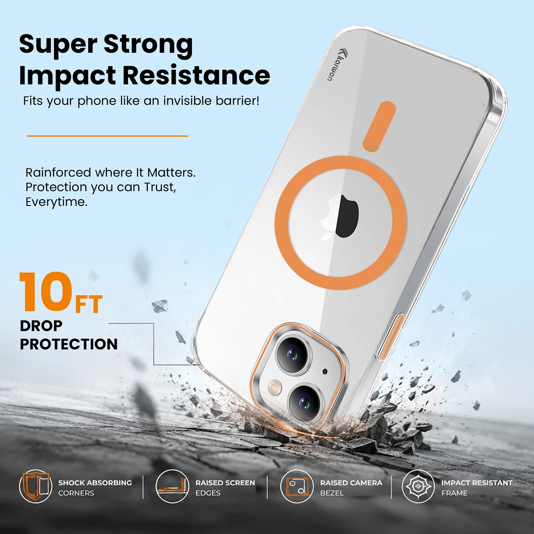 Karwan Magnetic Clear Case for iPhone 16 Pro Max – Anti-Yellowing MagSafe Cover