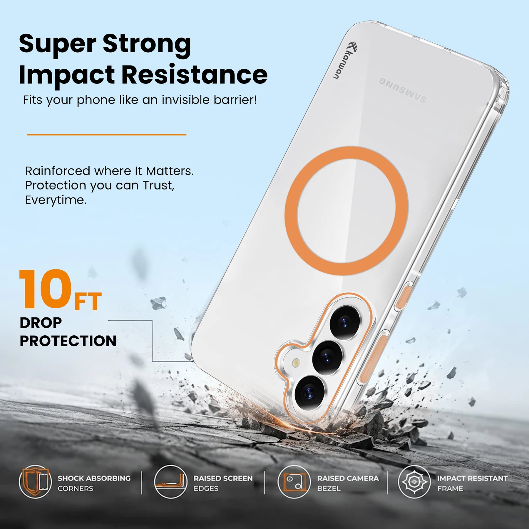 Karwan Magnetic Clear Case for Samsung Galaxy S25 Plus – Anti-Yellowing MagSafe Cover
