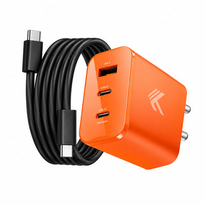 KARWAN 65W GaN Multi Pro Adapter with USB Type-C to Type-C Cable