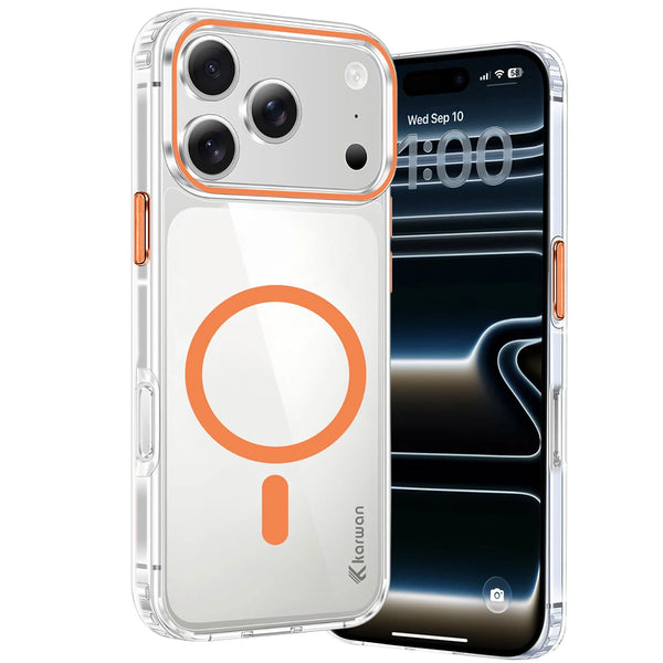 Karwan Magnetic Clear Case for iPhone 17 Pro Max – Anti-Yellowing MagSafe Cover