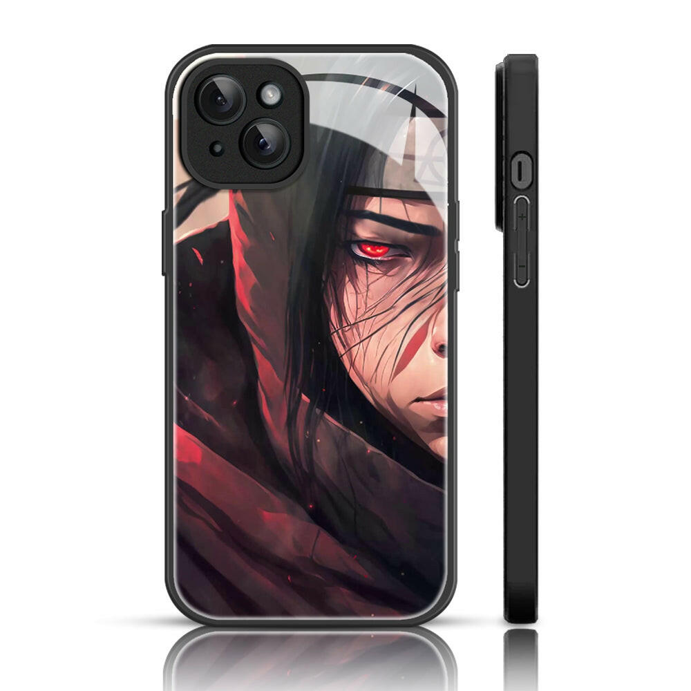 Anime Glass Phone  Back Case For iPhone 15.