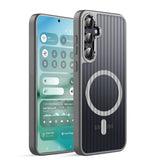 Magnetic Back Cover with Metal MagSafe Ring For Samsung S24– Sleek, Anti-Fingerprint, and Durable Protection