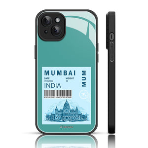 City Name  Glass Phone Back Case For iPhone 15 Plus.