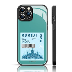 City Name  Glass Phone Back Case For iPhone 15 Pro.