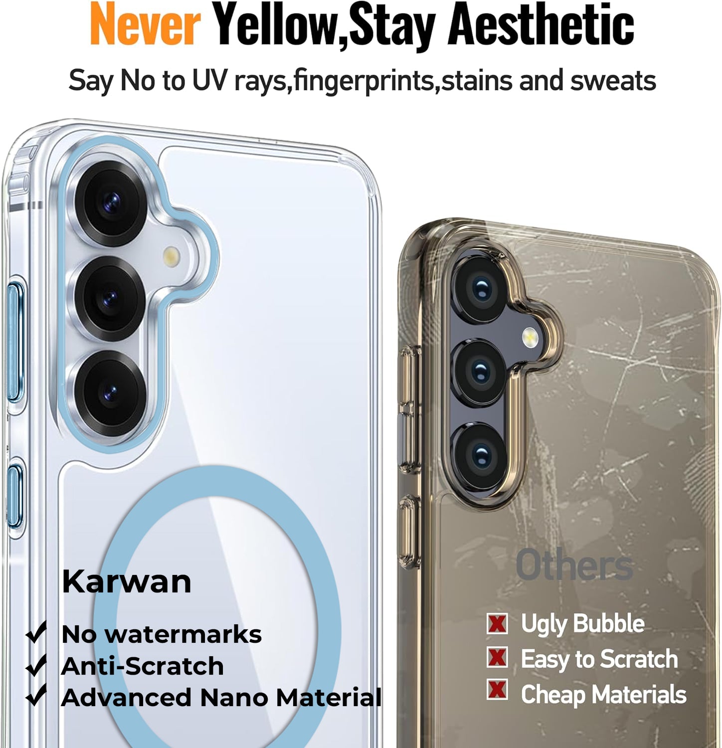 Karwan Magnetic Clear Case for samsung s25 plus - Karwan