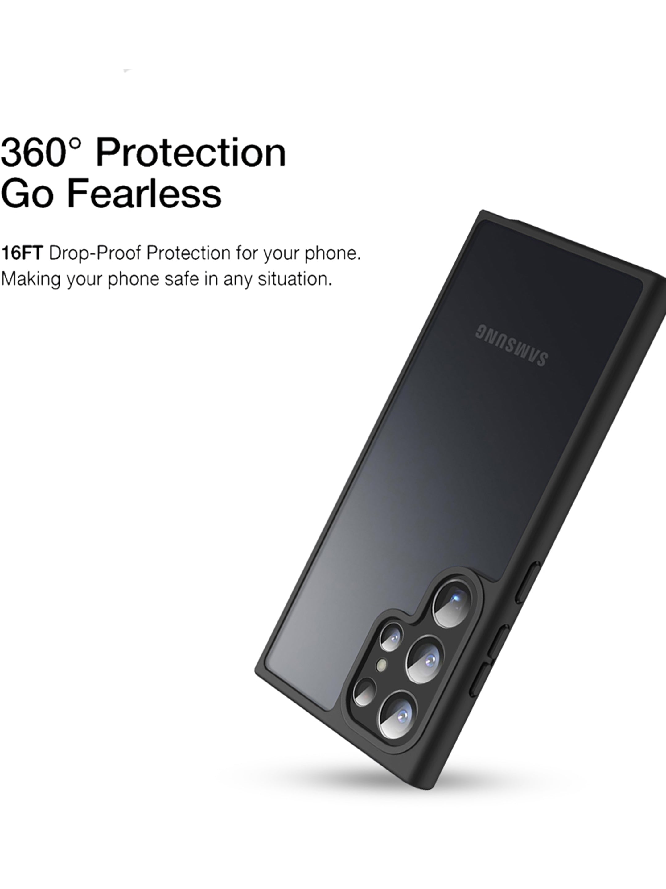 UltraShield: 360° Drop-Proof For Samsung S24 Ultra Case with Enhanced Camera Protection