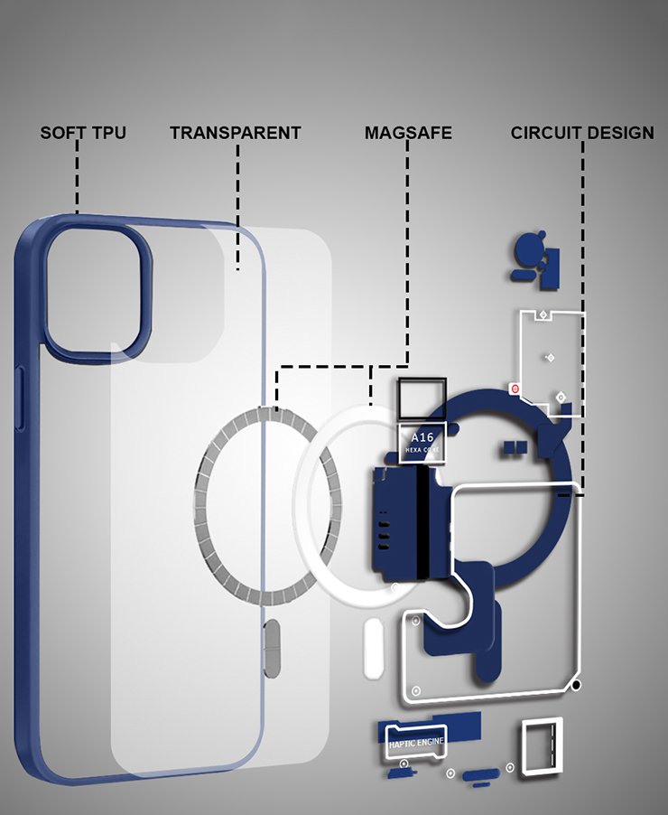 Magsafe TP iphone 11,12 blue 3